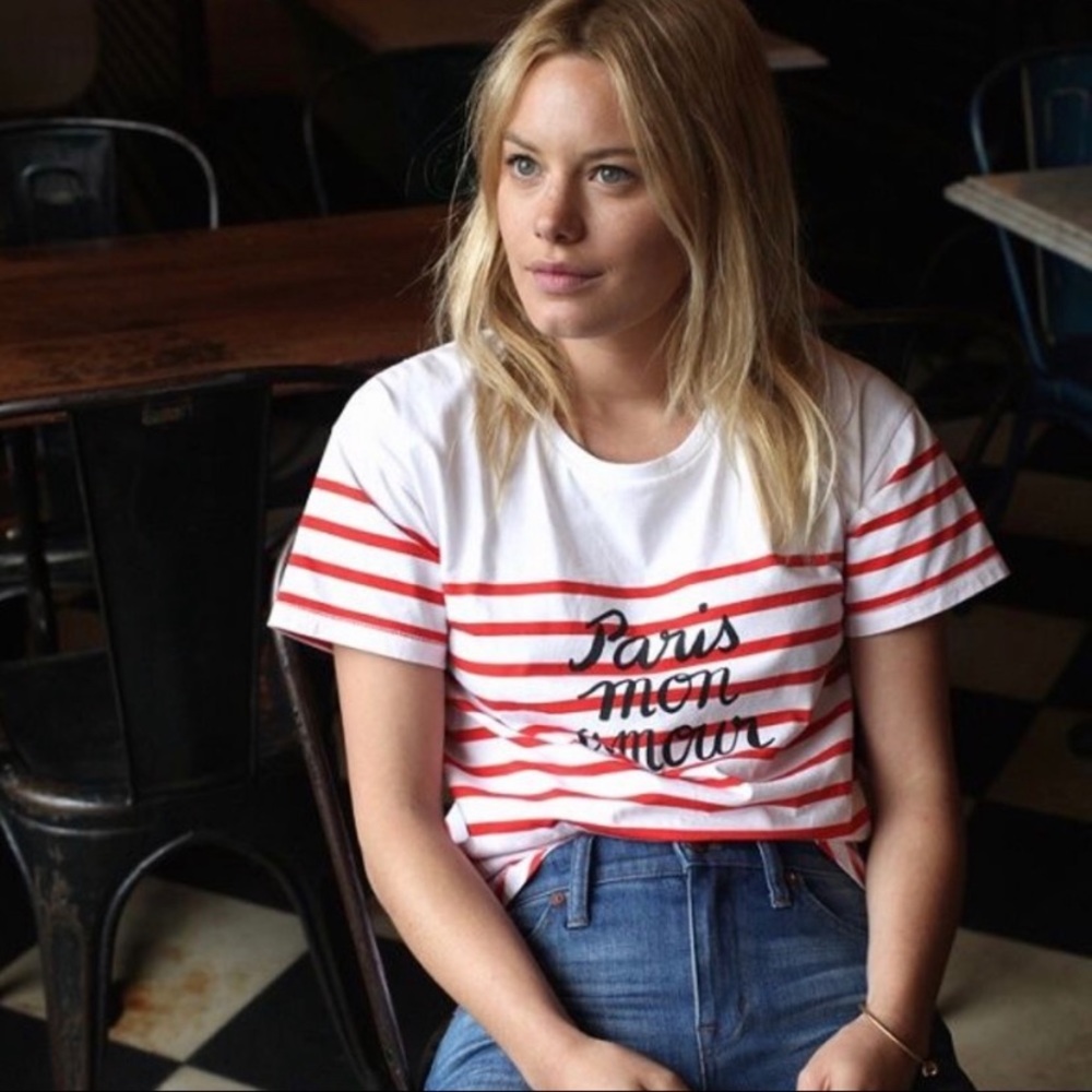 Madewell & Sezane Paris mon Amour Cotton Tee